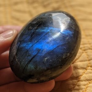 Large Flashy Labradorite Palm Stone